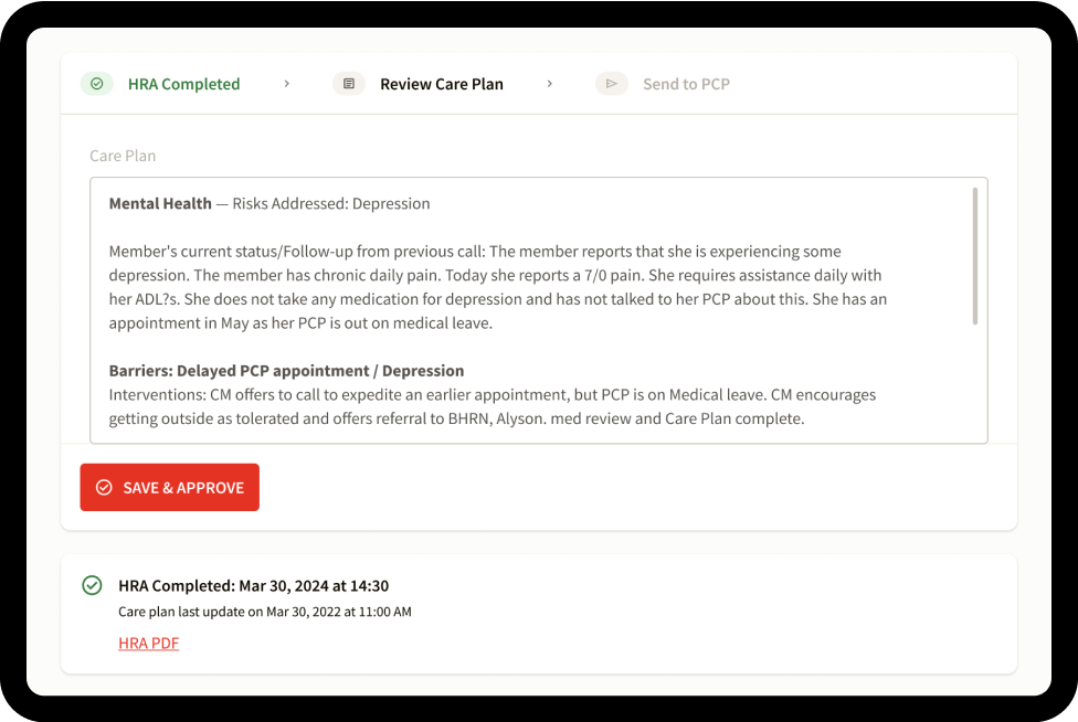 Troy.AI integrated care team planning view